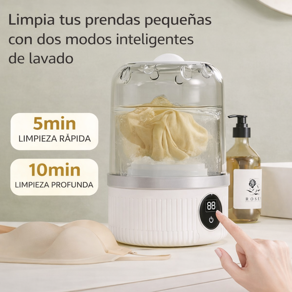 PureWash Mini by DROVEX — Mini Lavadora Portátil para Ropa Interior, Bebé y Prendas Delicadas